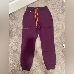 Figs Deep Purple High Waisted Zamora Joggers